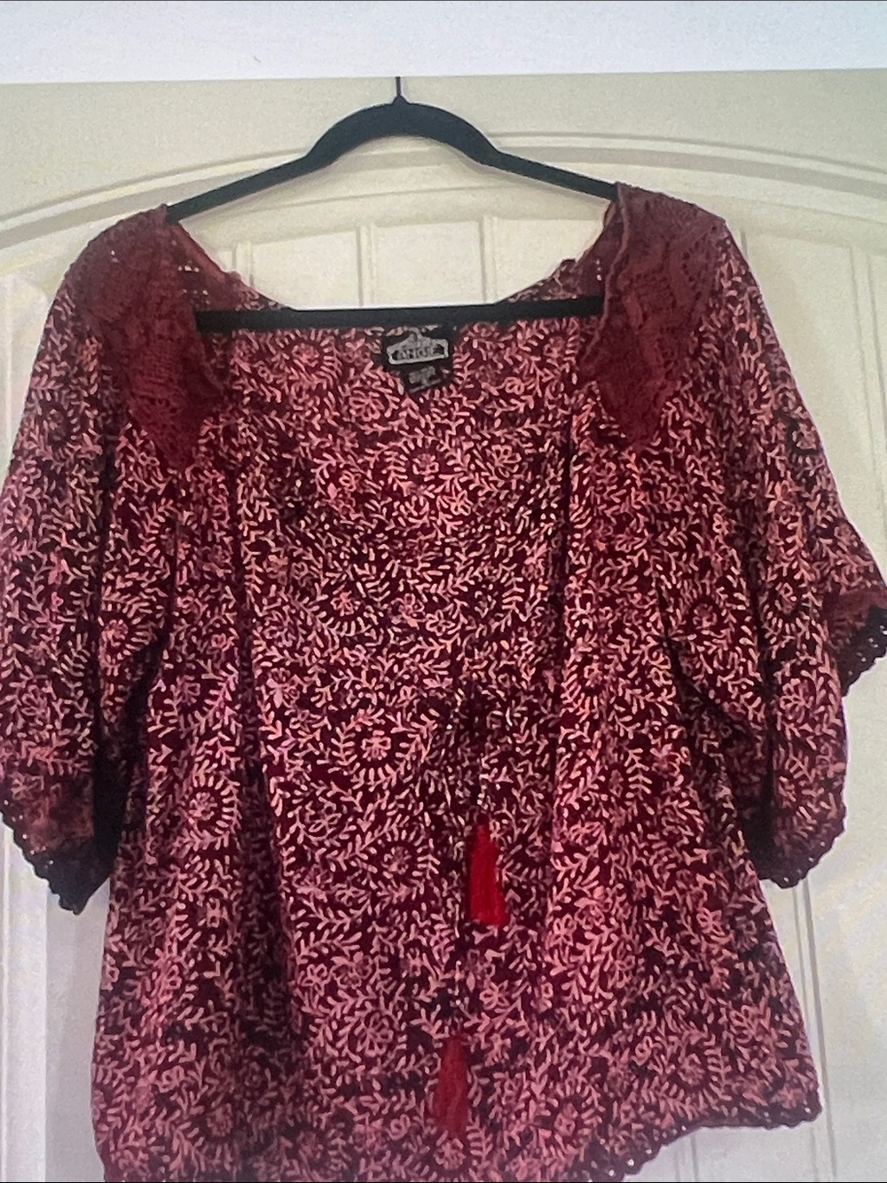 Angie boho Embroidered Top